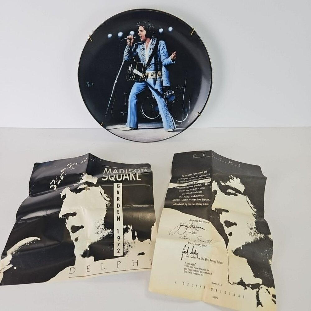 1991 Delphi Plate Elvis Presley "Madison Square Garden 1972" Seventh Issue